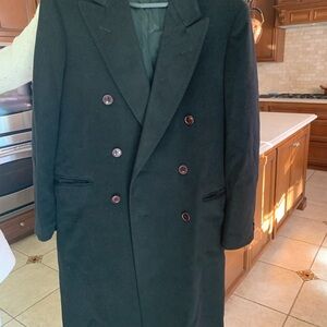 Men's Double-Breasted Black Coat